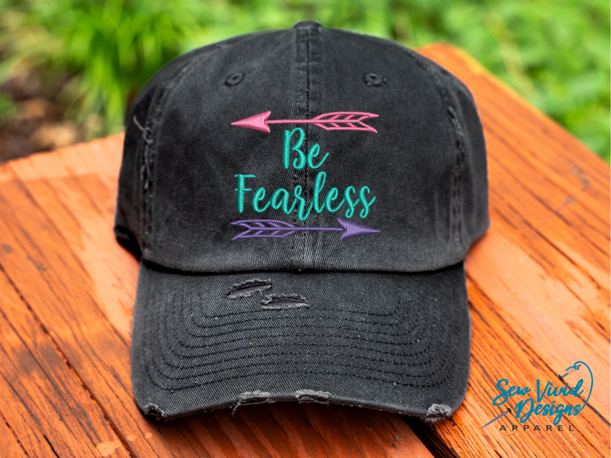 New Custom Designed Black Distressed Baseball Cap with Fearless Butterfly. Navy Blue Felt NY Yankees Gray Bottom New Era 59Fifty Fitted  main image 3