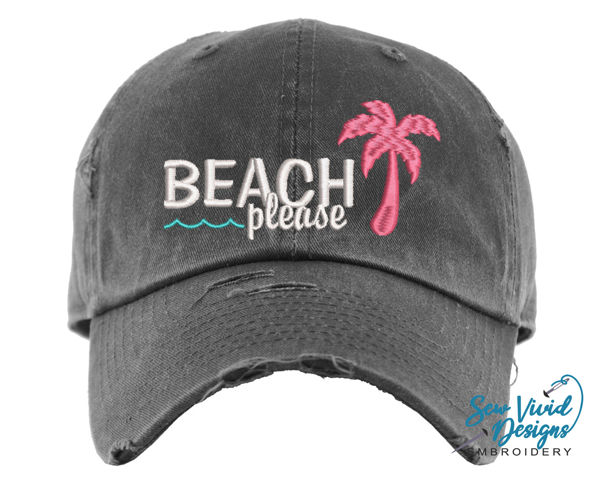 Women's Beach Hat, Aloha Beaches or Beach Please Baseball Cap