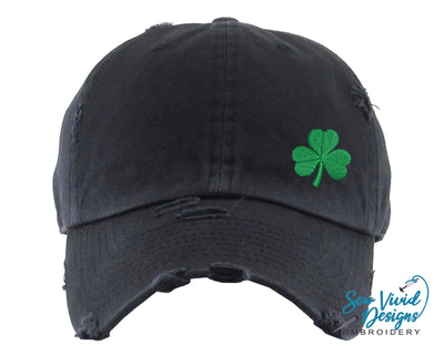 Shamrock Hat | Distressed Baseball Cap OR Ponytail Hat - Sew Vivid Designs