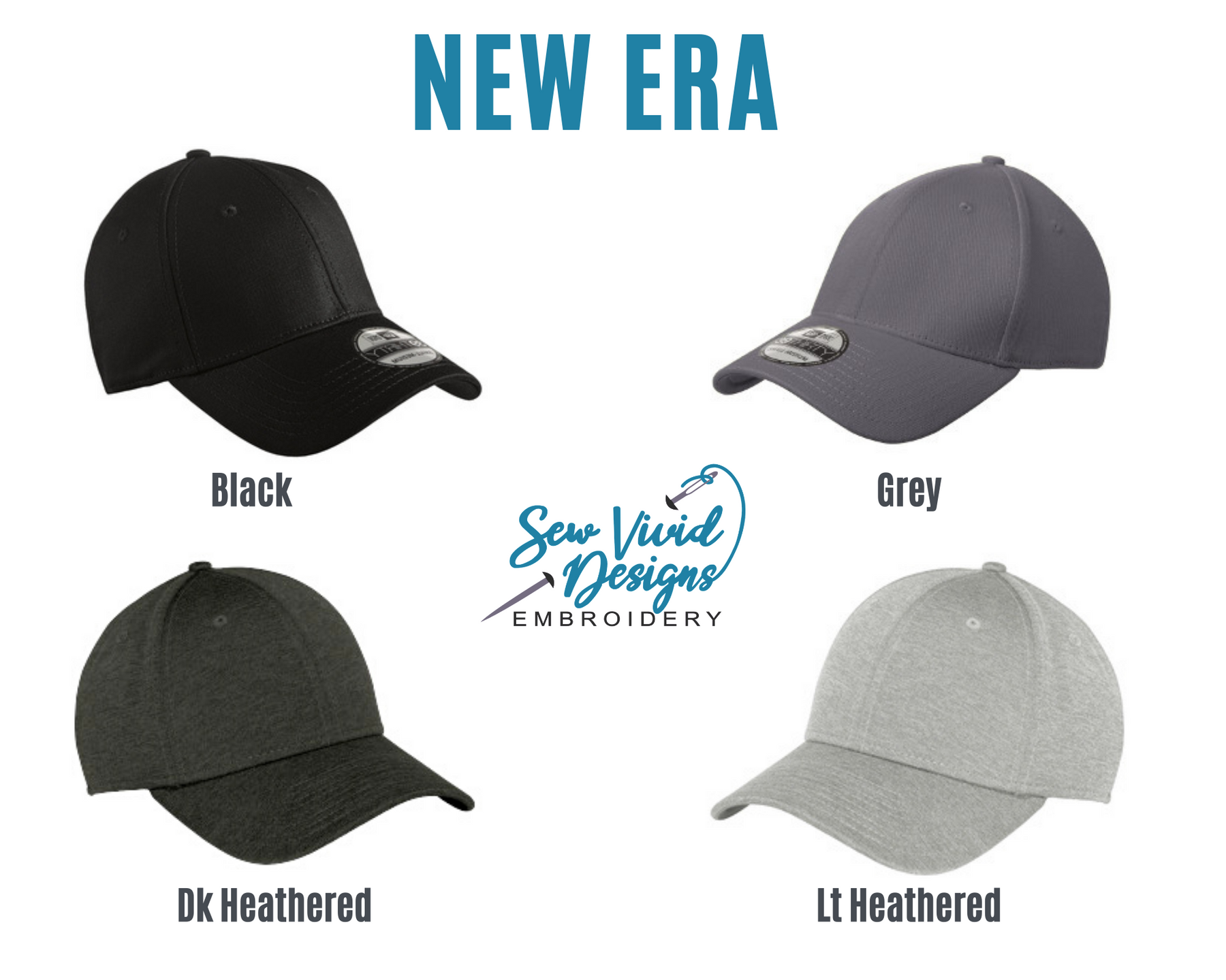 Custom Text New Era Fitted Hat – Sew Vivid Designs