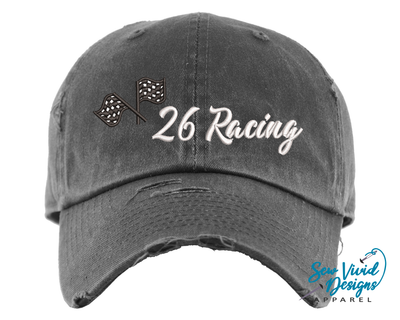 Custom Racing hat personalized with name and number of race car