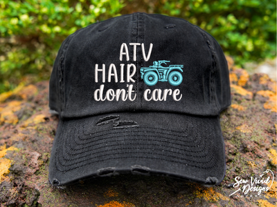 atv hair don't care hat