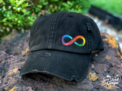 autism rainbow infinity symbol hat