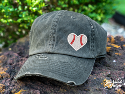 baseball heart hat