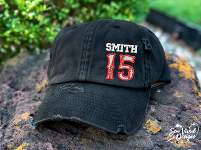 baseball numbers with name hat