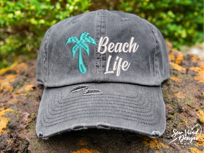 beach life palm tree hat