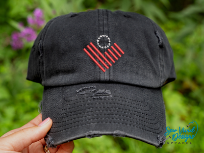 angled betsy ross american flag hat