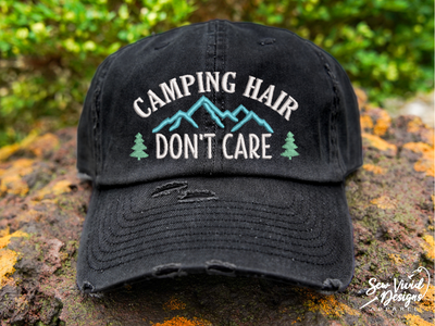 camping hair don't care hat