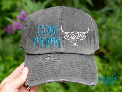 cow mama highland cow hat