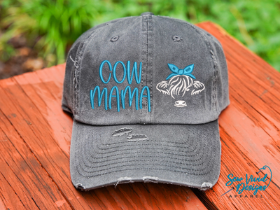 cow mama highland cow hat