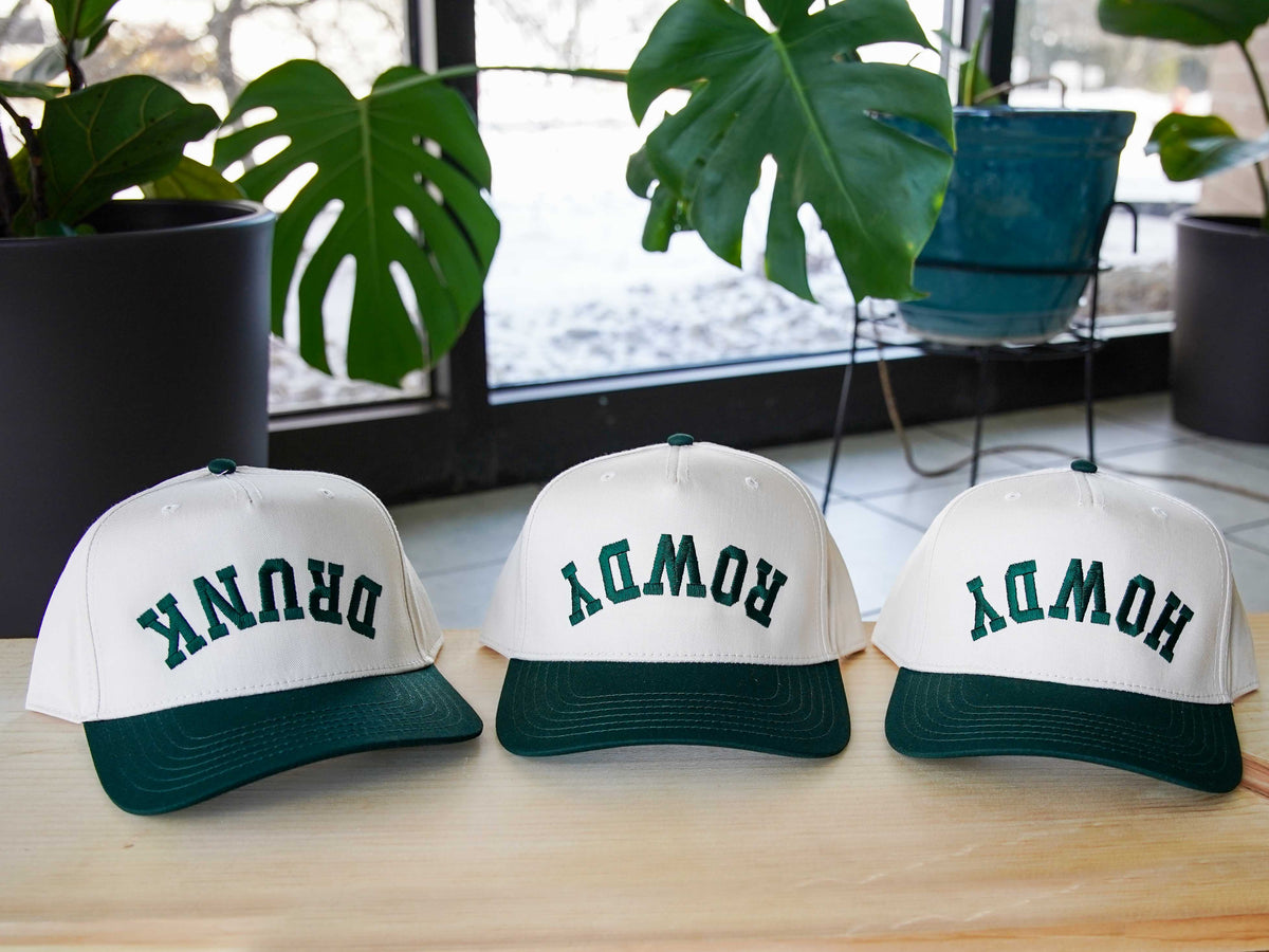 Custom Upside Down Text Hat | Two Tone Snapback Trucker – Sew Vivid Designs