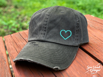 heart outline hat