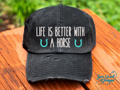 life is better with a horse hat