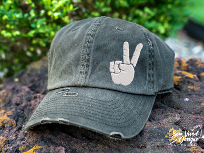 peace hand hat