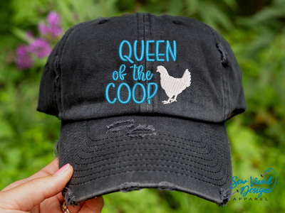 queen of the coop chicken hat