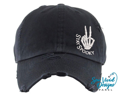 Stay Spooky Skeleton Peace Sign Hat