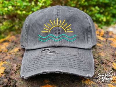 sun waves beach hat