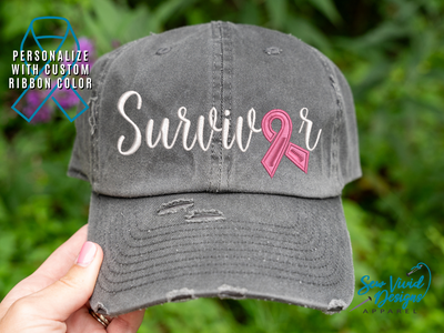 cancer survivor ribbon hat