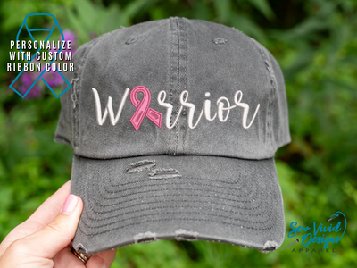 cancer warrior ribbon hat