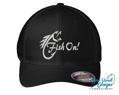 Fish On! FlexFit Fitted Hat - Sew Vivid Designs
