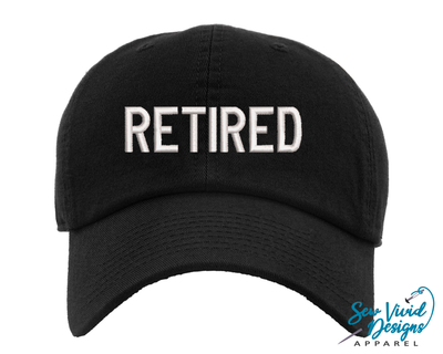 Retired baseball cap hat